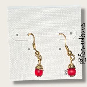 Bundle Sale 3 for $15 | Handcrafted Red Bead Earrings